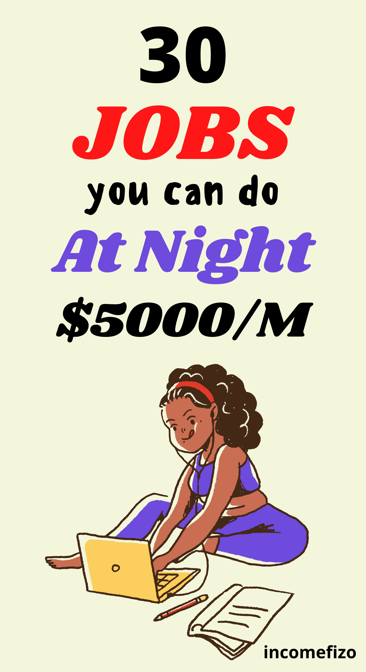 30 Jobs You Can Do At Night $5000/Month!