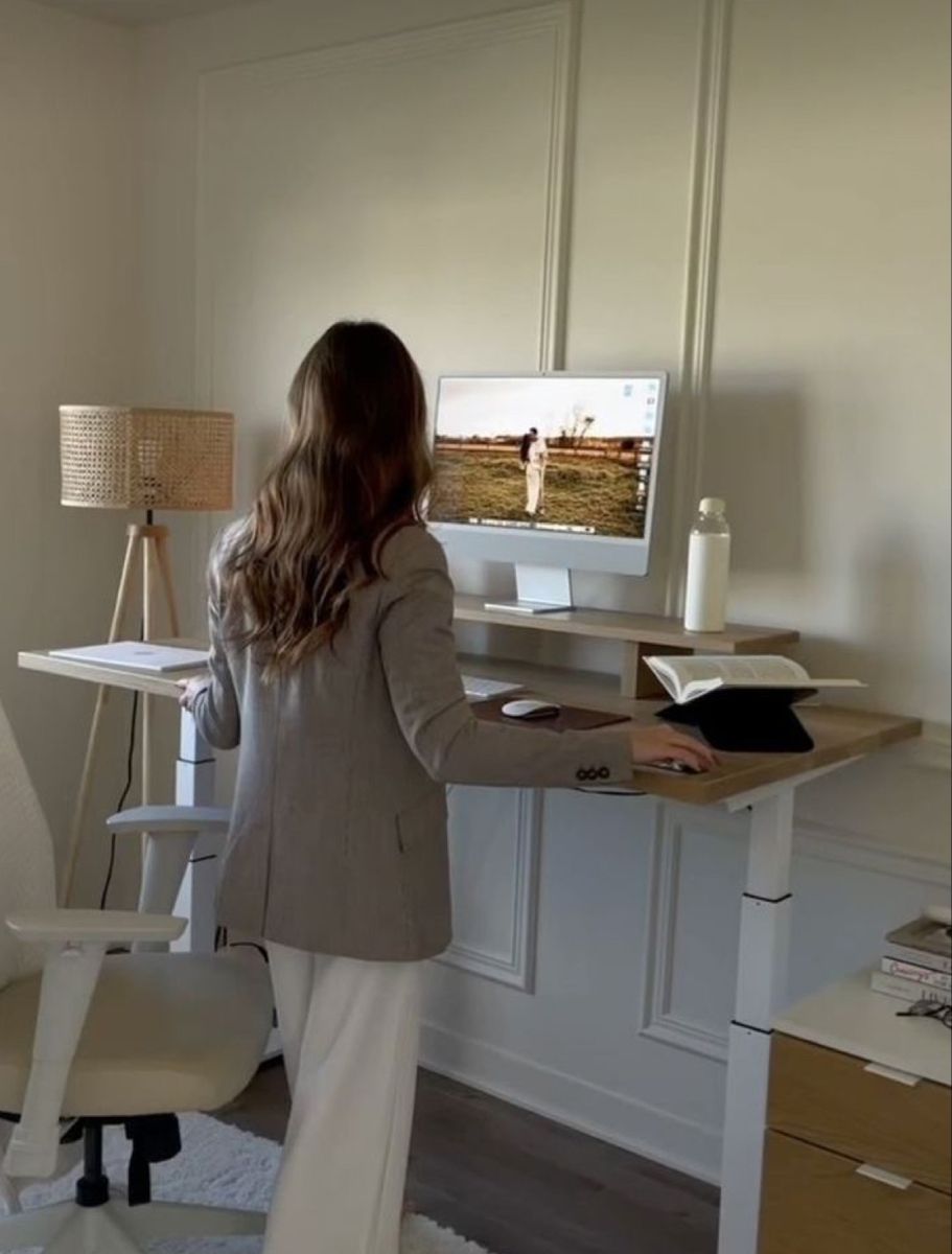 Beautiful adjustable desk (changed my life!)