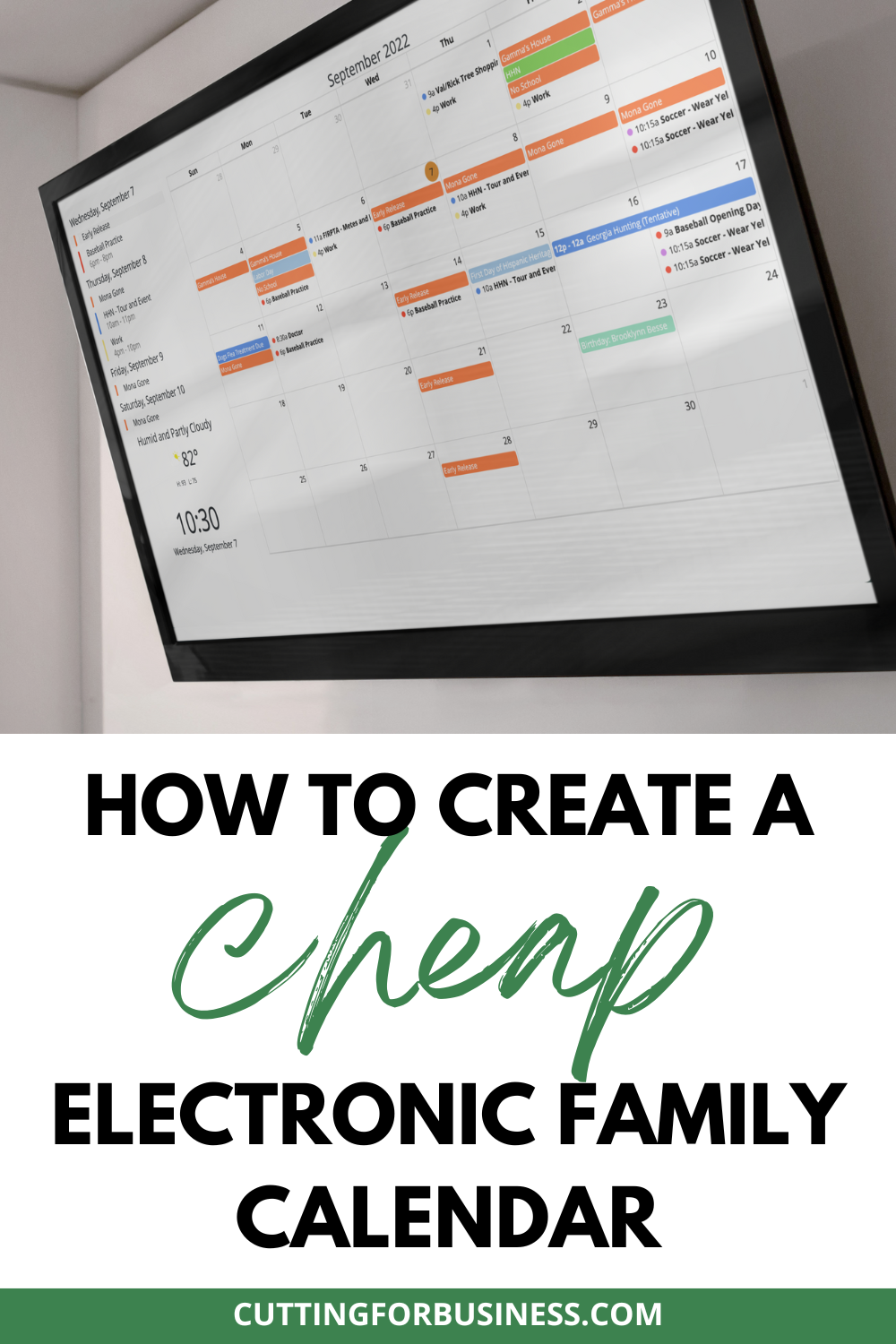 How to Create a Cheap Electronic Family Calendar